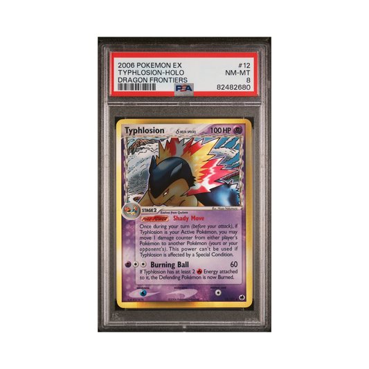 2006 Pokémon EX Dragon Frontiers Typhlosion #12 PSA 8