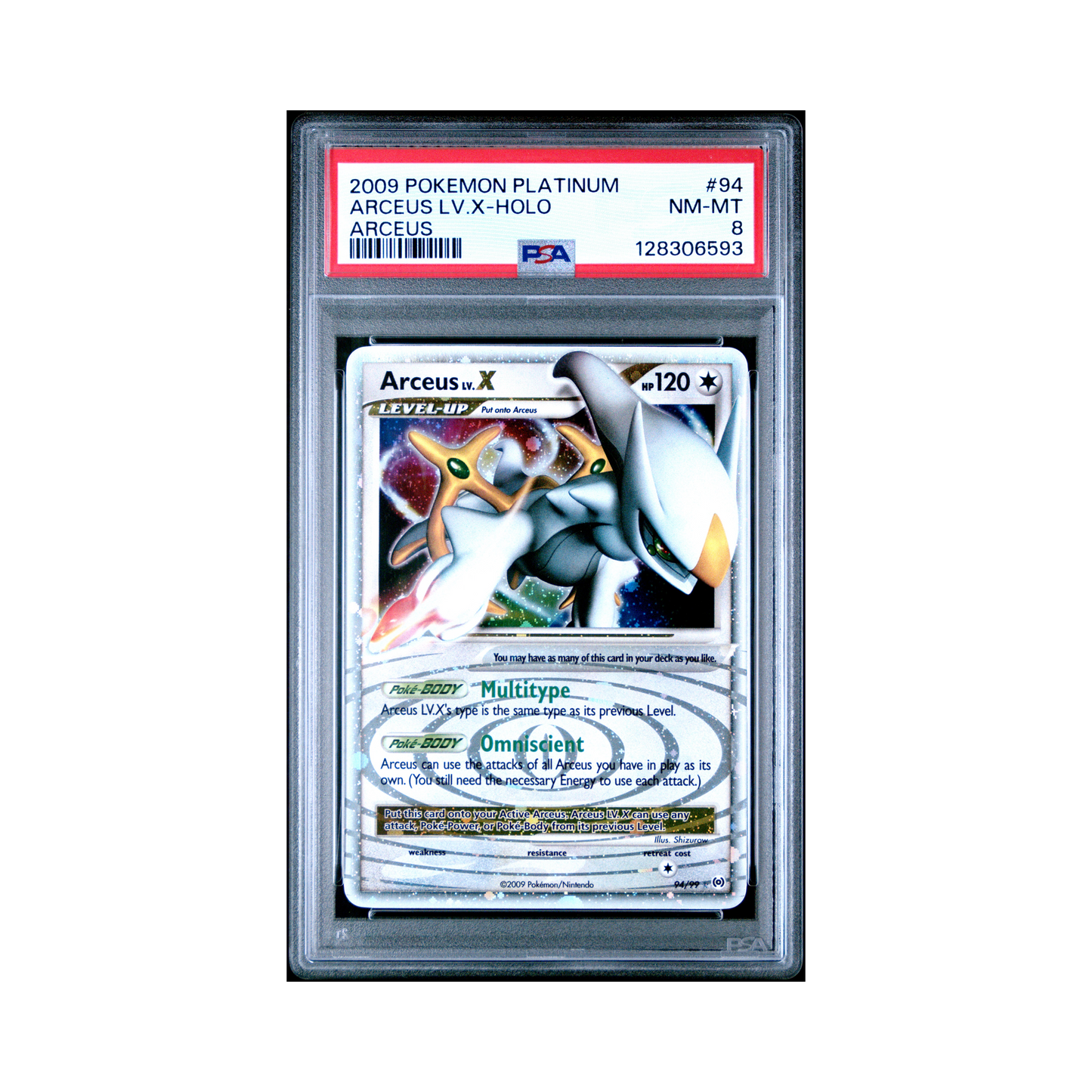 2009 Pokemon Platinum Arceus Arceus LV.X #94 PSA 8