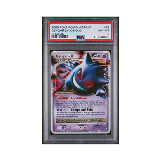 2009 Pokémon Platinum Arceus Gengar LV.X #97 PSA 8