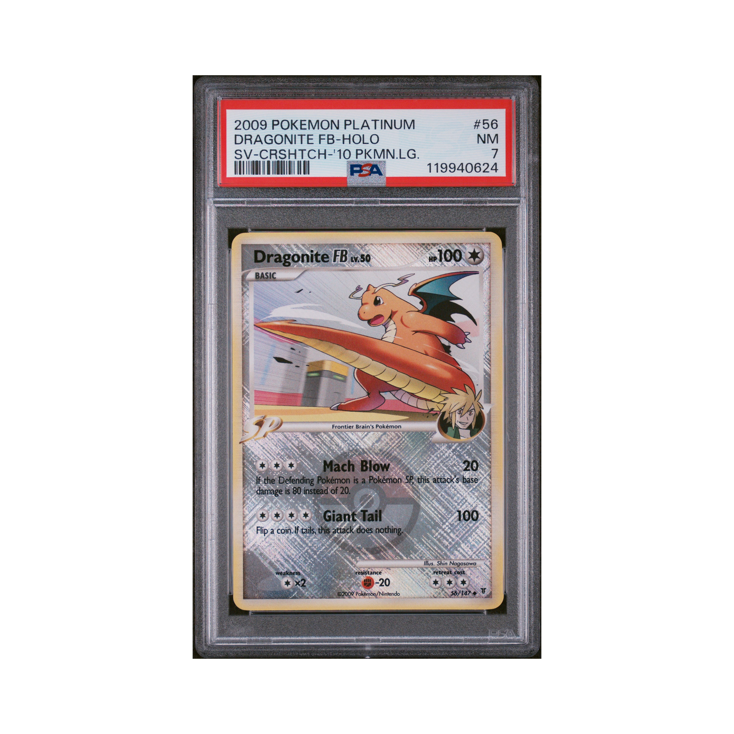 2009 Pokémon Platinum Supreme Victors Dragonite Fb #56 PSA 7