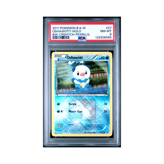 2011 Pokemon Black & White Oshawott #27 PSA 8
