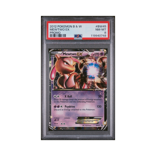 2012 Pokémon Black & White Promo Mewtwo EX #BW45 PSA 8