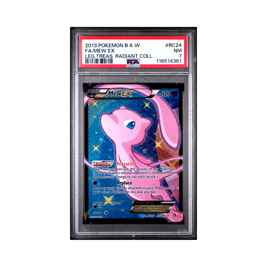 2013 Pokémon Black & White Legendary Treasures – Radiant Collection Mew EX #RC24 PSA 7
