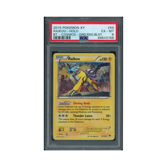 2015 Pokémon XY Breakthrough Raikou #55 PSA 6