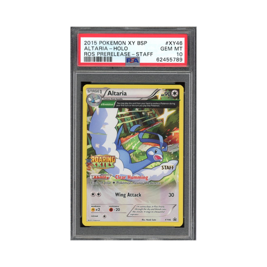 2015 Pokemon Roaring Skies PRERELEASE-Staff Promo Altaria #XY46 PSA 10