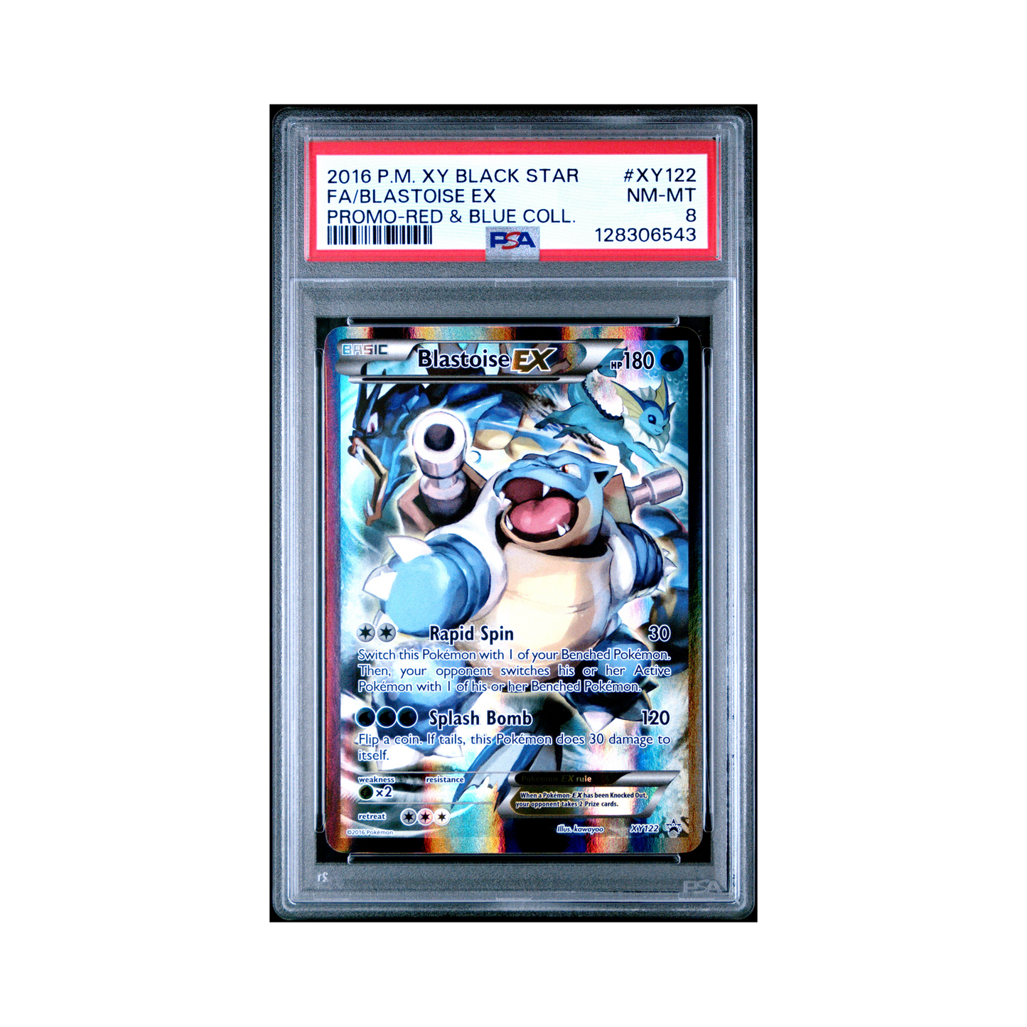 2016 Pokemon XY Black Star Promo Blastoise EX #XY122 PSA 8