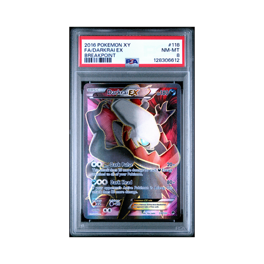 2016 Pokemon XY Breakpoint Darkrai EX #118 PSA 8