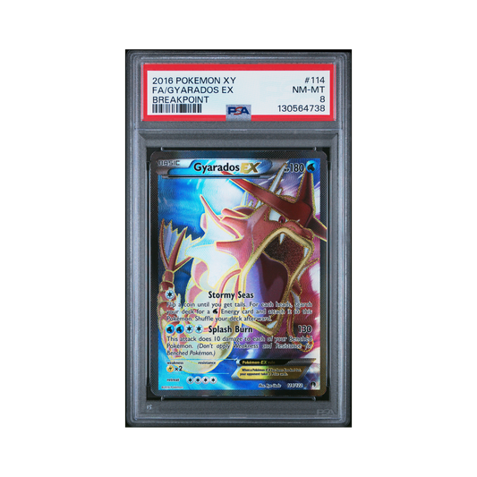 2016 Pokemon XY Breakpoint Gyarados EX #114 PSA 8