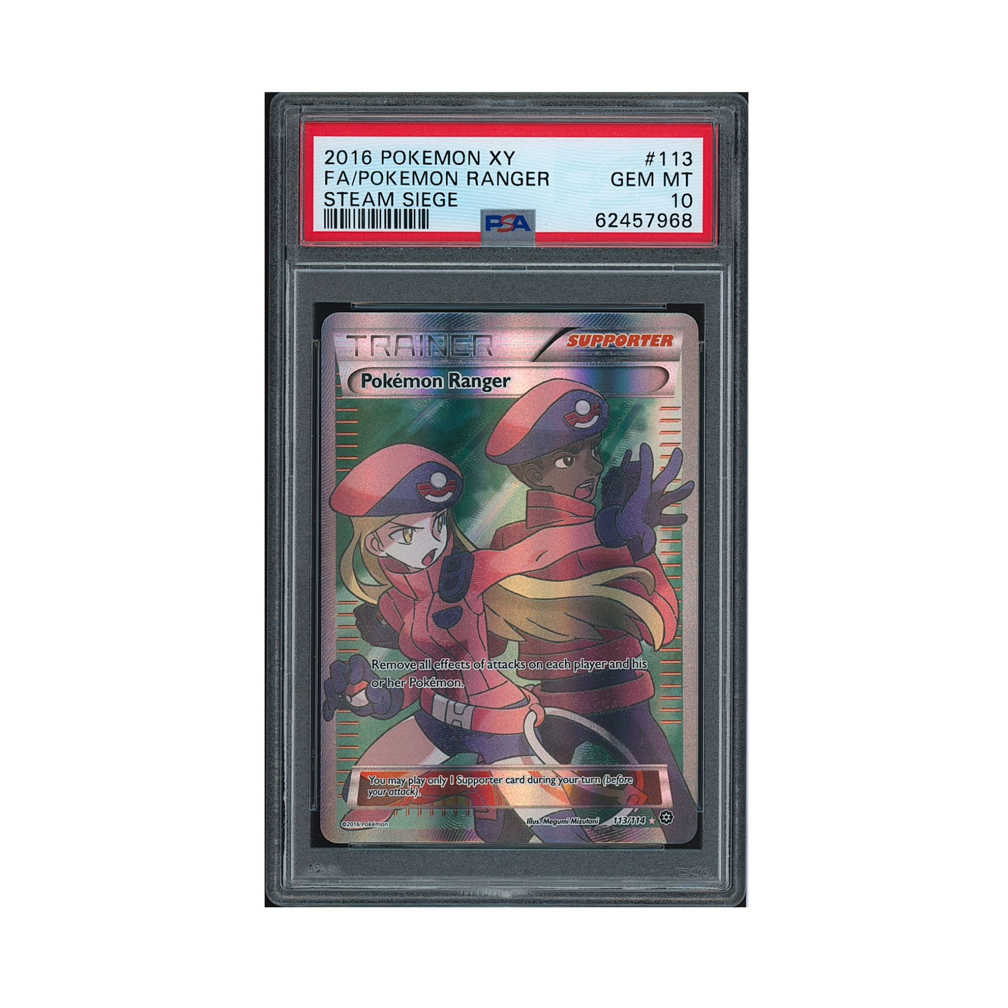 2016 Pokemon XY Steam Siege Pokemon Ranger #113 PSA 10 – Pack Fresh