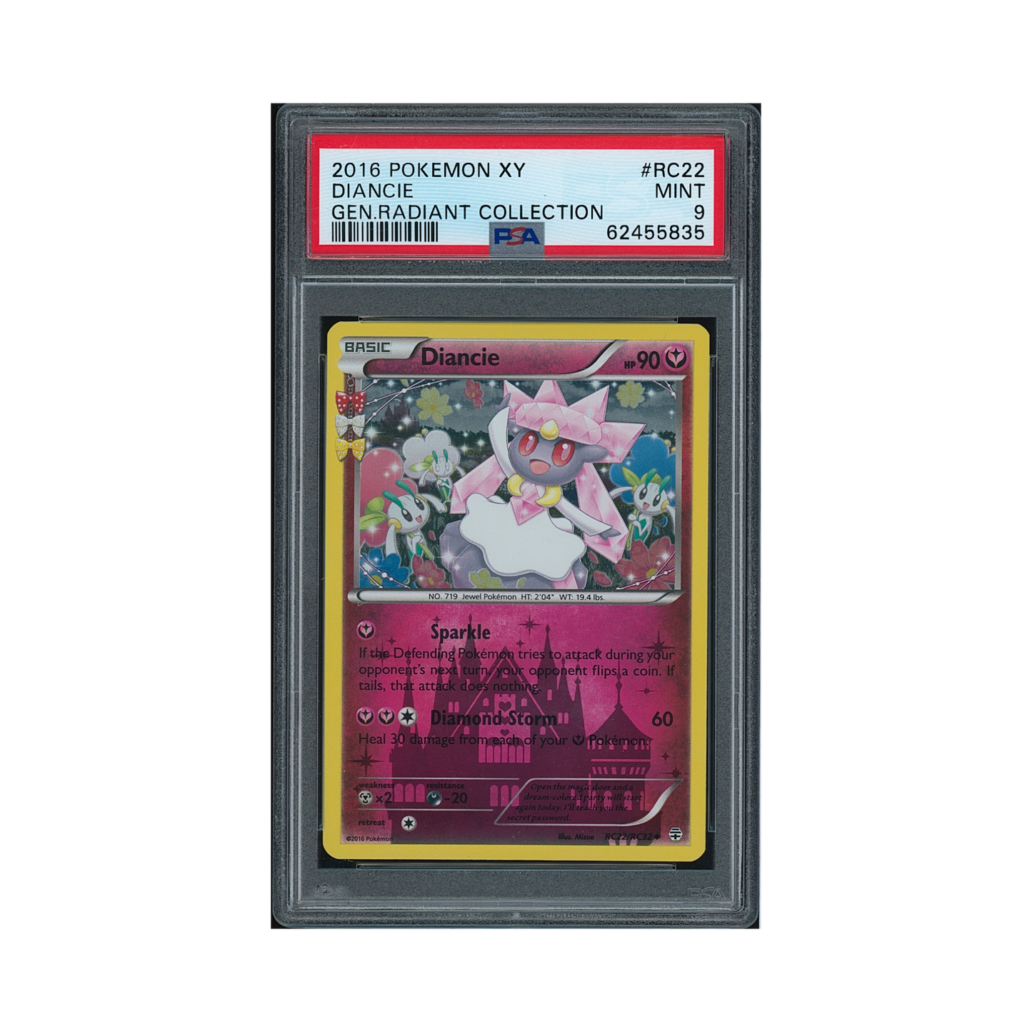 2016 Pokémon XY Generations – Radiant Collection Diancie #RC22 PSA 9