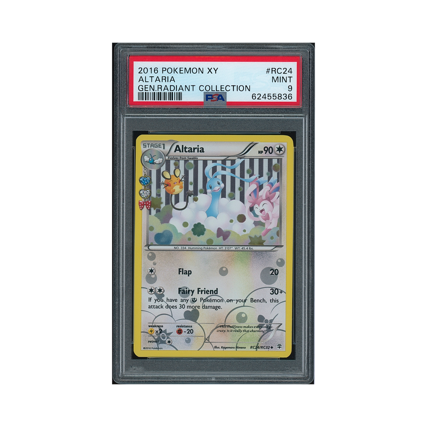 2016 Pokémon XY Generations – Radiant Collection Altaria #RC24 PSA 9