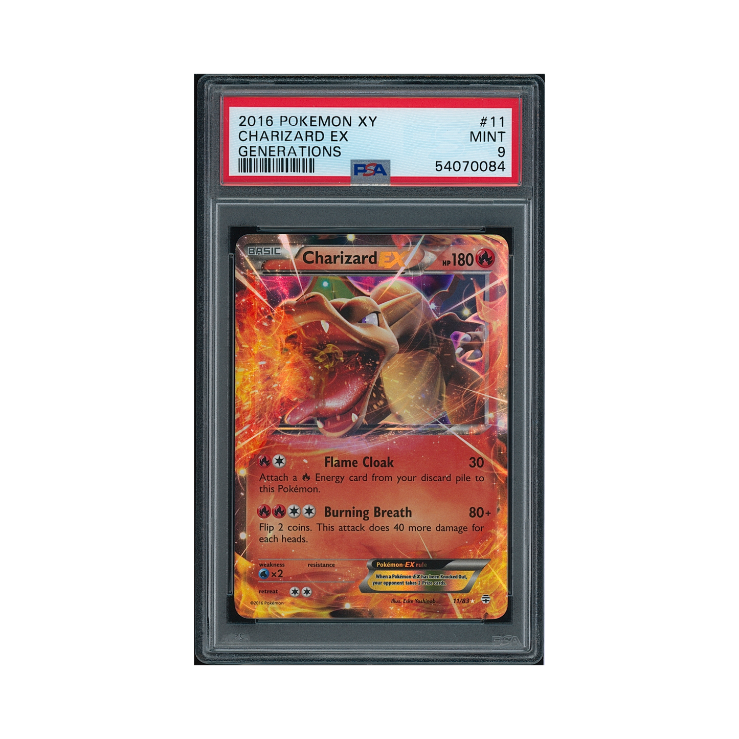 2016 Pokémon XY Generations Charizard EX #11 PSA 9
