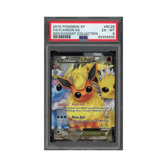 2016 Pokemon XY Generations Radiant Collection FA Flareon Ex #RC28 PSA 6