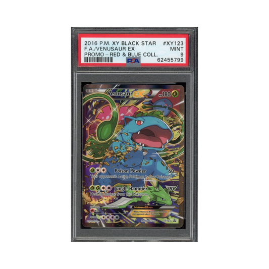 2016 Pokemon XY Black Star Promo Red & Blue Collection Venusaur Ex #XY123 PSA 9