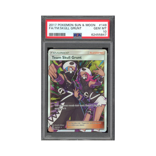 2017 Pokemon Sun & Moon Base FA Team Skull Grunt #149 PSA 10