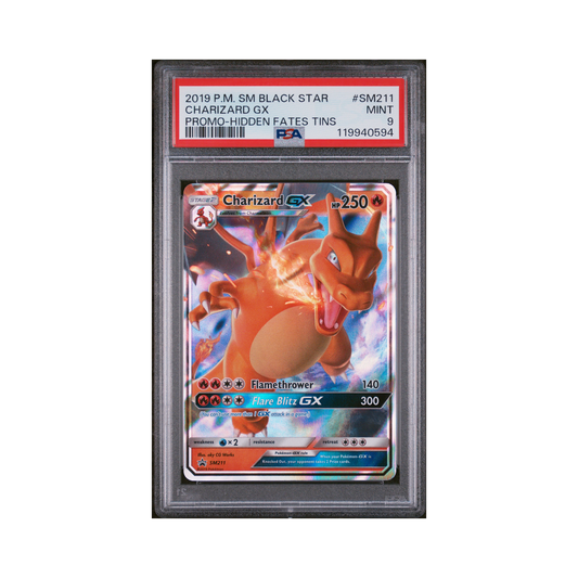 2019 Pokémon SM Black Star Promo Charizard GX #SM211 PSA 9