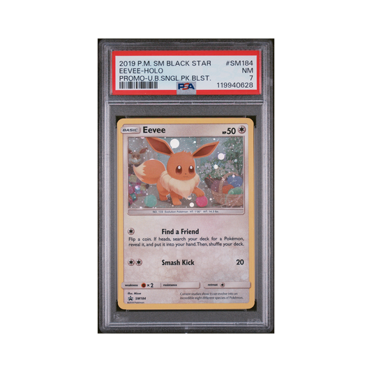 2019 Pokémon SM Black Star Promo Eevee #SM184 PSA 7