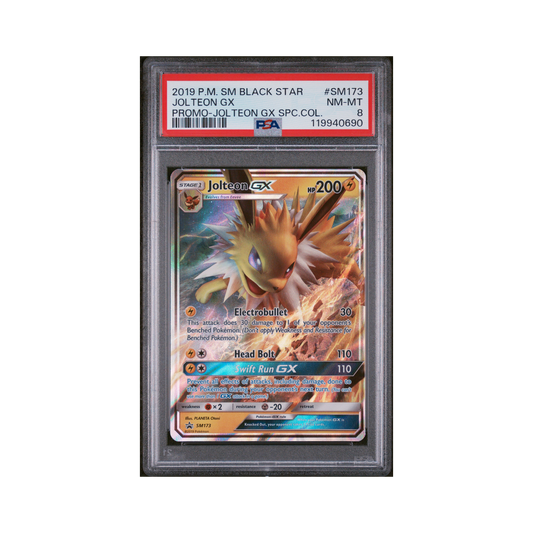 2019 Pokémon SM Black Star Promo Jolteon GX #SM173 PSA 8
