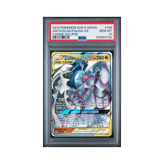 2019 Pokemon Sun & Moon Cosmic Eclipse Arcs/dlga/palkia GX #156 PSA 10