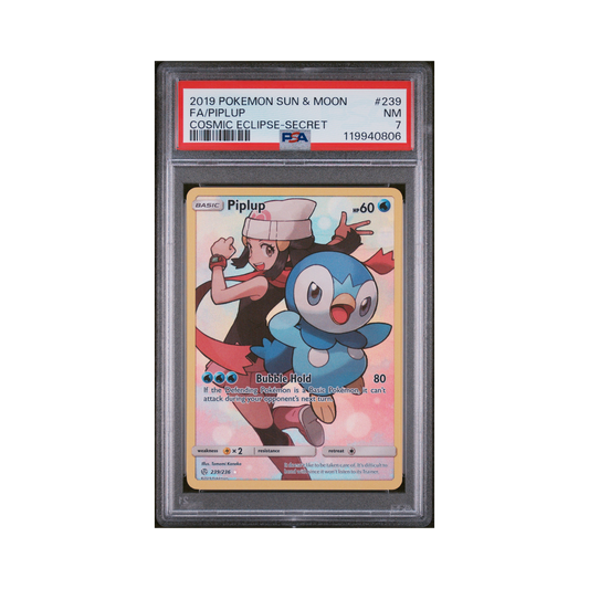 2019 Pokémon Sun & Moon Cosmic Eclipse Piplup #239 PSA 7