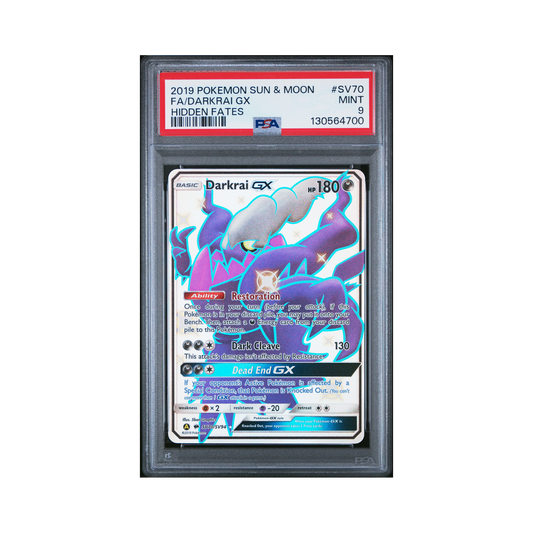 2019 Pokemon Sun & Moon Hidden Fates Darkrai GX #SV70 PSA 9