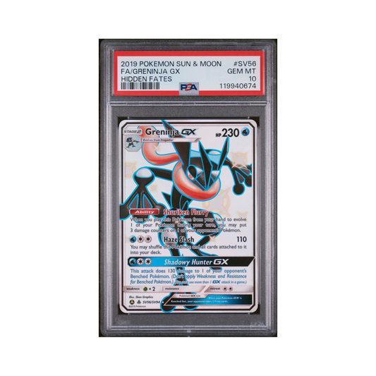 2019 Pokémon Sun & Moon Hidden Fates Greninja GX #SV56 PSA 10