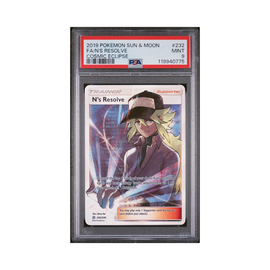 2019 Pokémon Sun & Moon Cosmic Eclipse N's Resolve #232 PSA 9