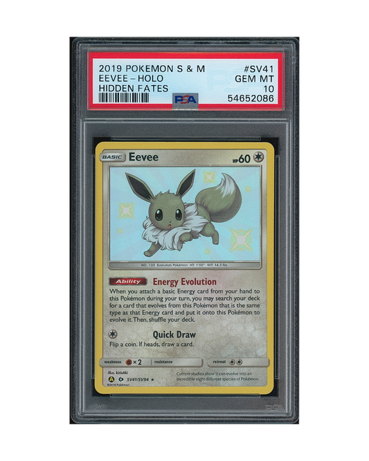 2019 Pokémon Sun & Moon Hidden Fates Eevee #SV41 PSA 10
