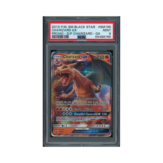 2019 Pokémon SM Black Star Promo Charizard GX #SM195 PSA 9
