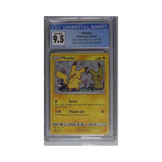 2019 Pokemon Team Up Blister Promo Pikachu #SM162 CGC 9.5