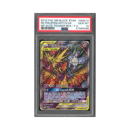 2019 Pokemon Black Star Promo Moltres & Zapdos & Articuno HIdden Fates #SM210 PSA 10