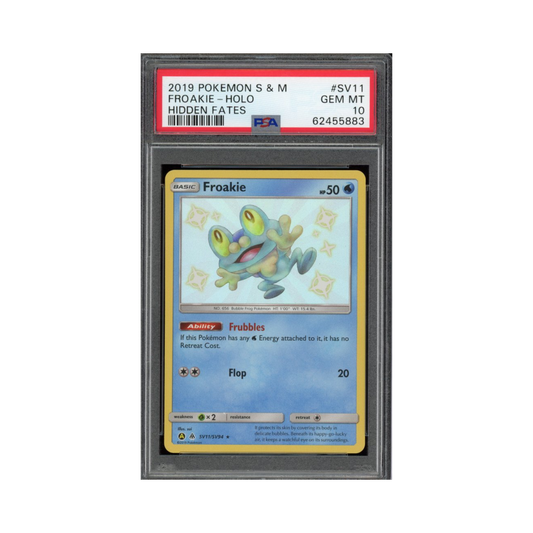 2019 Pokemon Sun & Moon Hidden Fates Shiny Vault Froakie #SV11 PSA 10