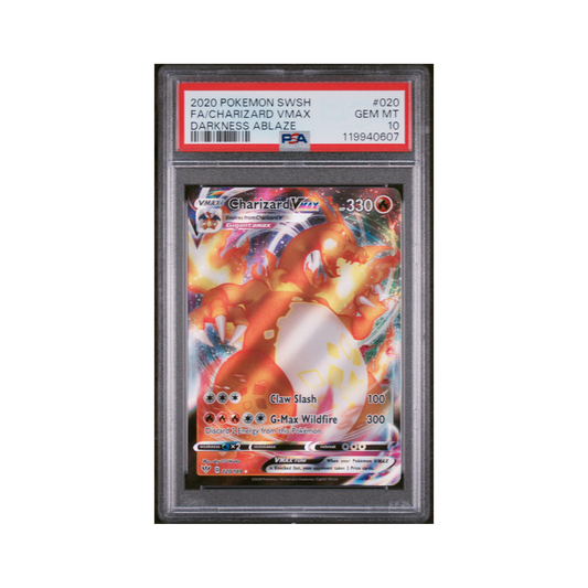 2020 Pokémon Sword & Shield Darkness Ablaze Charizard VMAX #020 PSA 10