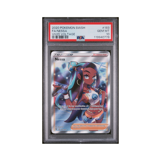 2020 Pokémon Sword & Shield Vivid Voltage Nessa #183 PSA 10