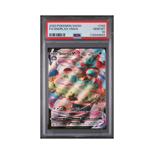 2020 Pokémon Sword & Shield Snorlax VMAX #142 PSA 10
