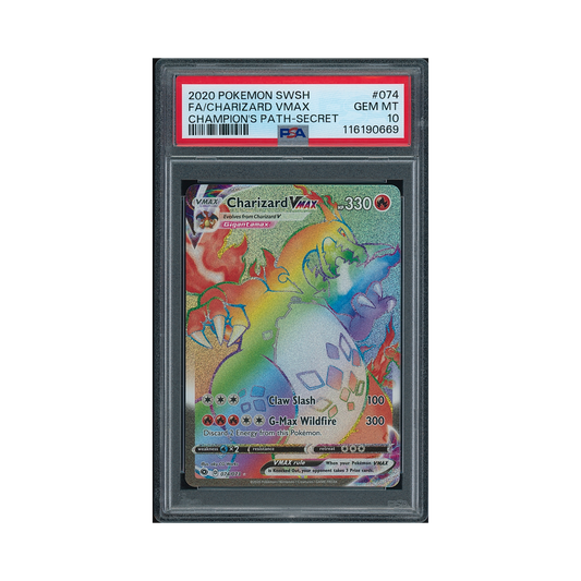2020 Pokémon Sword & Shield Champion's Path Charizard VMAX #074 PSA 10