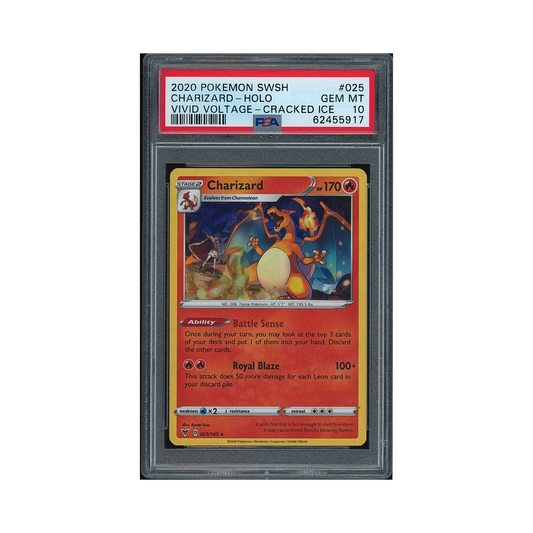 2020 Pokémon Sword & Shield Vivid Voltage Charizard #025 PSA 10