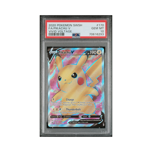2020 Pokémon Sword & Shield Vivid Voltage Pikachu V #170 PSA 10