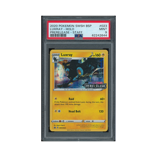 2020 Pokémon SWSH Black Star Promo [STAFF] Luxray #023 PSA 9
