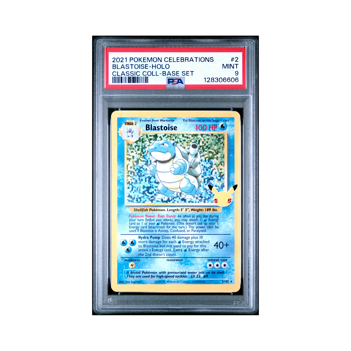 2021 Pokemon Celebrations Classic Collection Blastoise #2 PSA 9