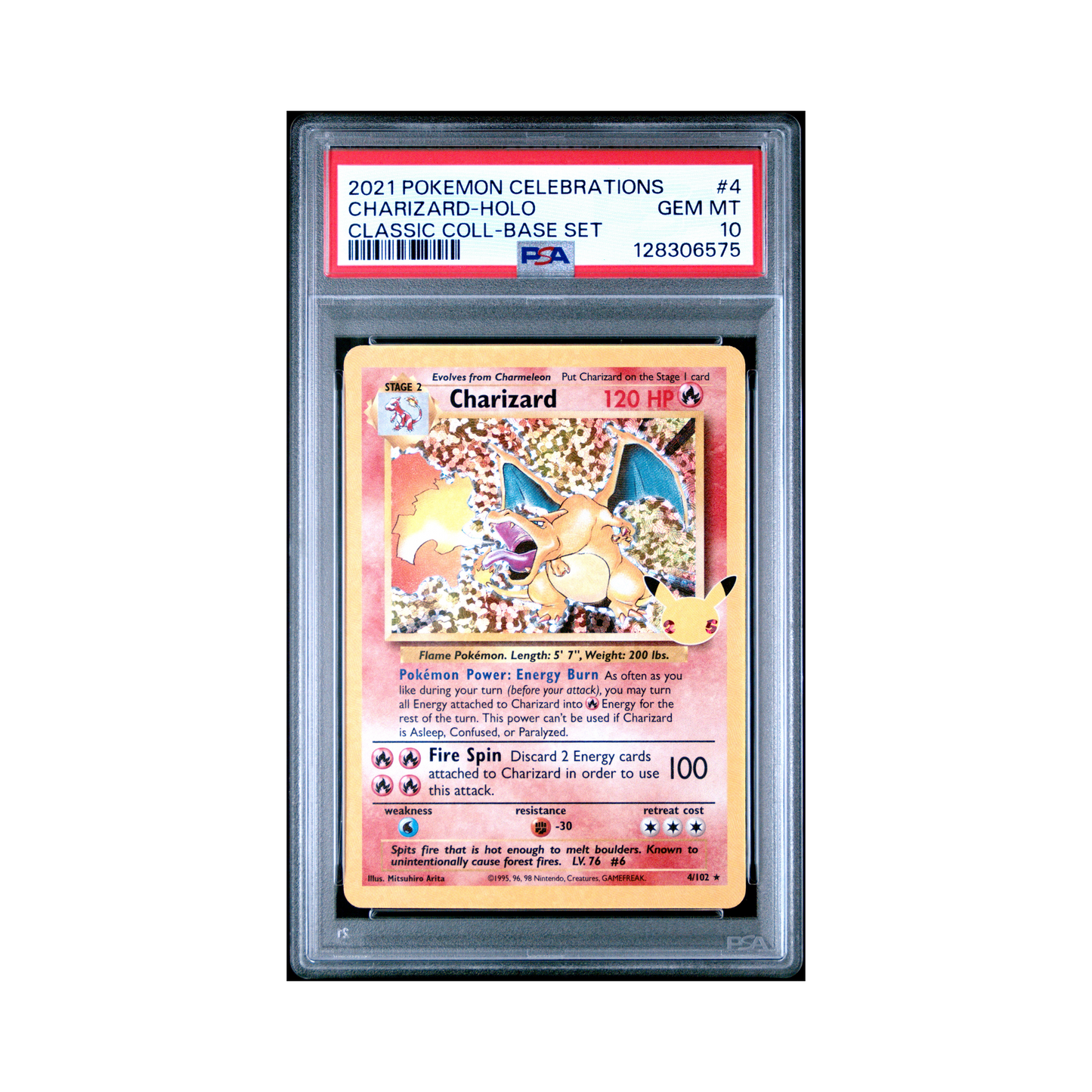 2021 Pokémon Celebrations Classic Collection Charizard #4 PSA 10