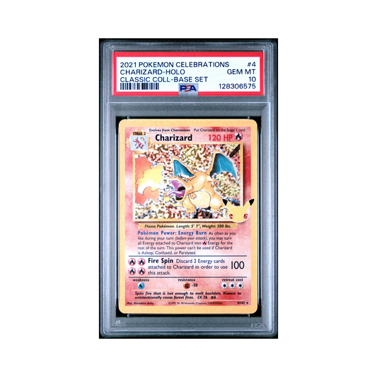2021 Pokémon Celebrations Classic Collection Charizard #4 PSA 10