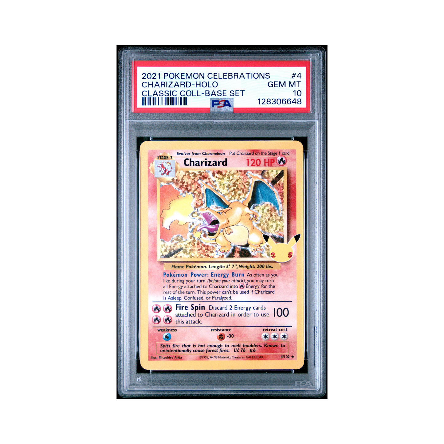 2021 Pokémon Celebrations Classic Collection Charizard #4 PSA 10