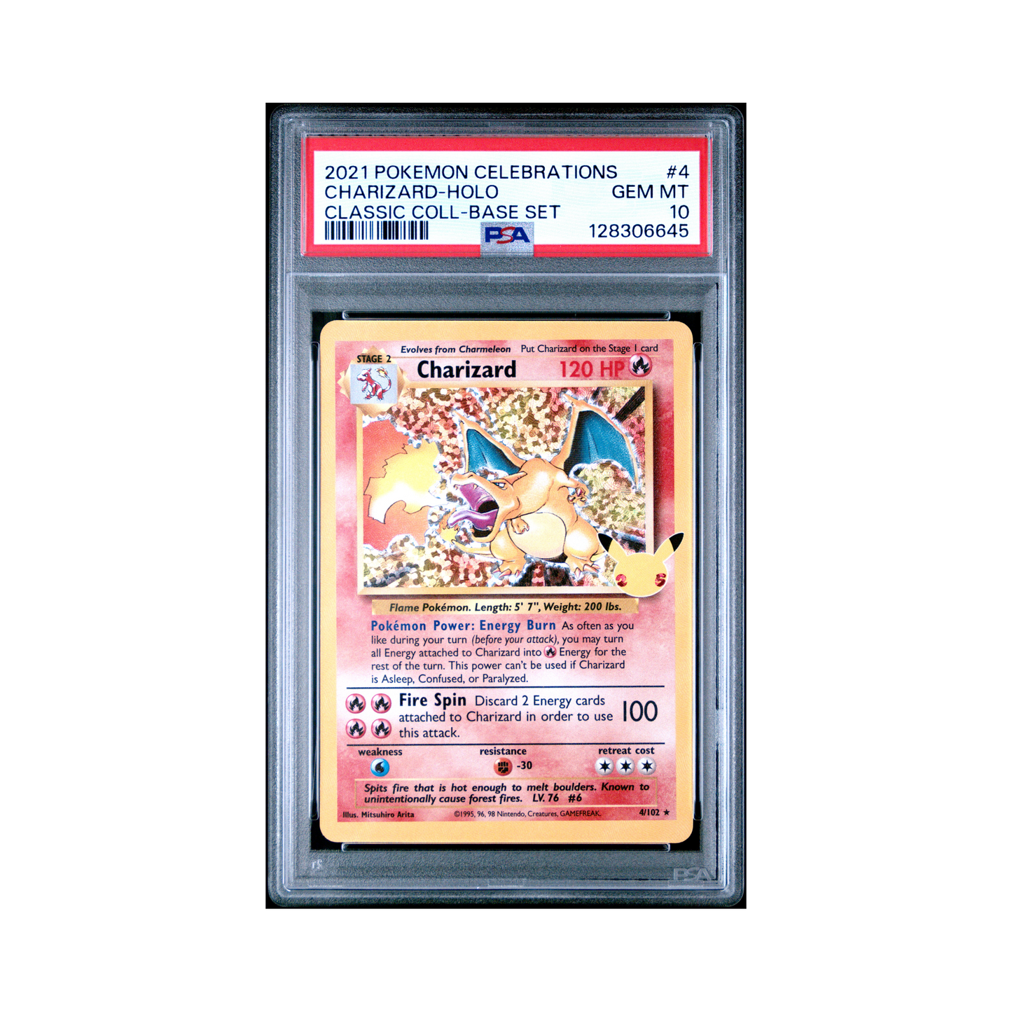 2021 Pokémon Celebrations Classic Collection Charizard #4 PSA 10