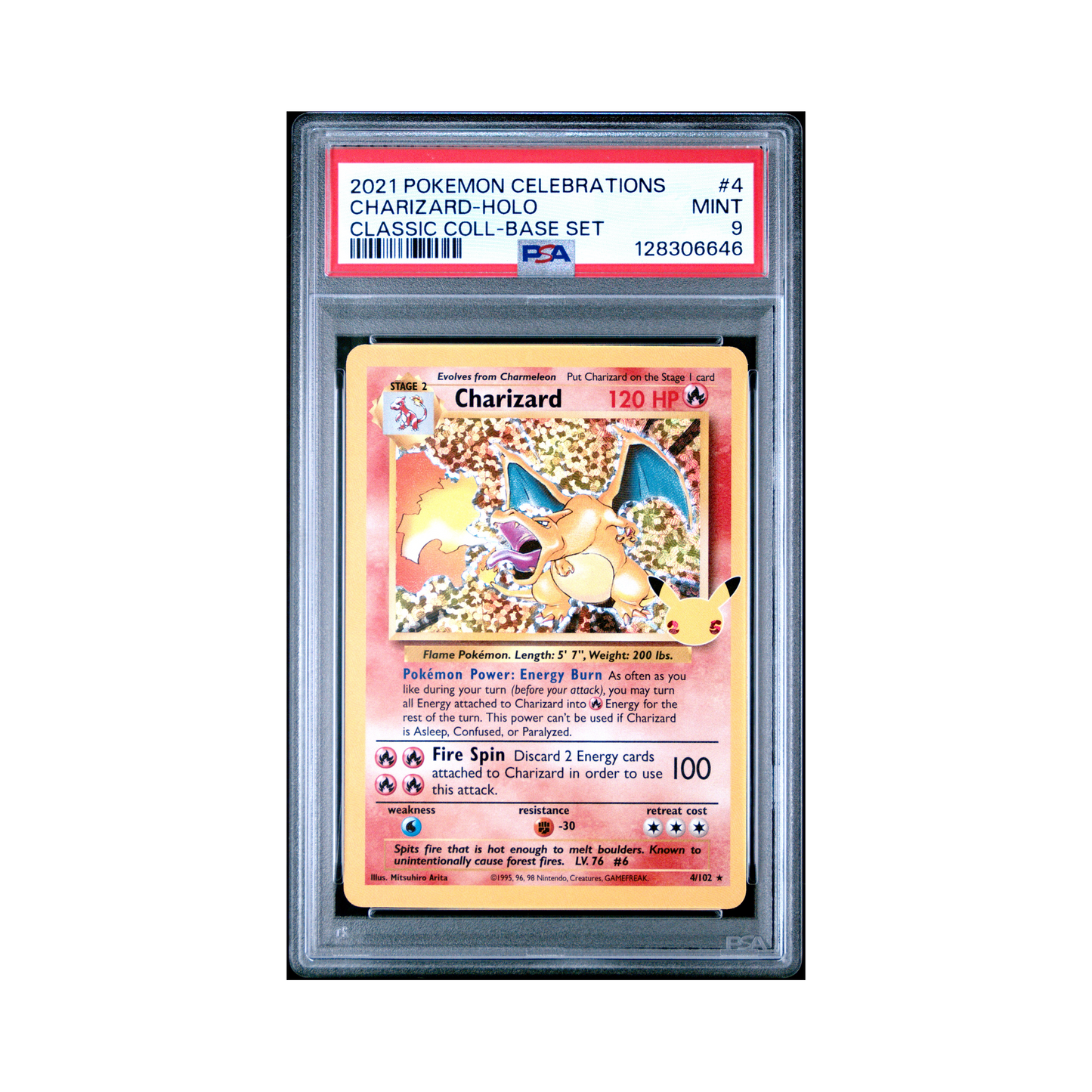 2021 Pokémon Celebrations Classic Collection Charizard #4 PSA 9