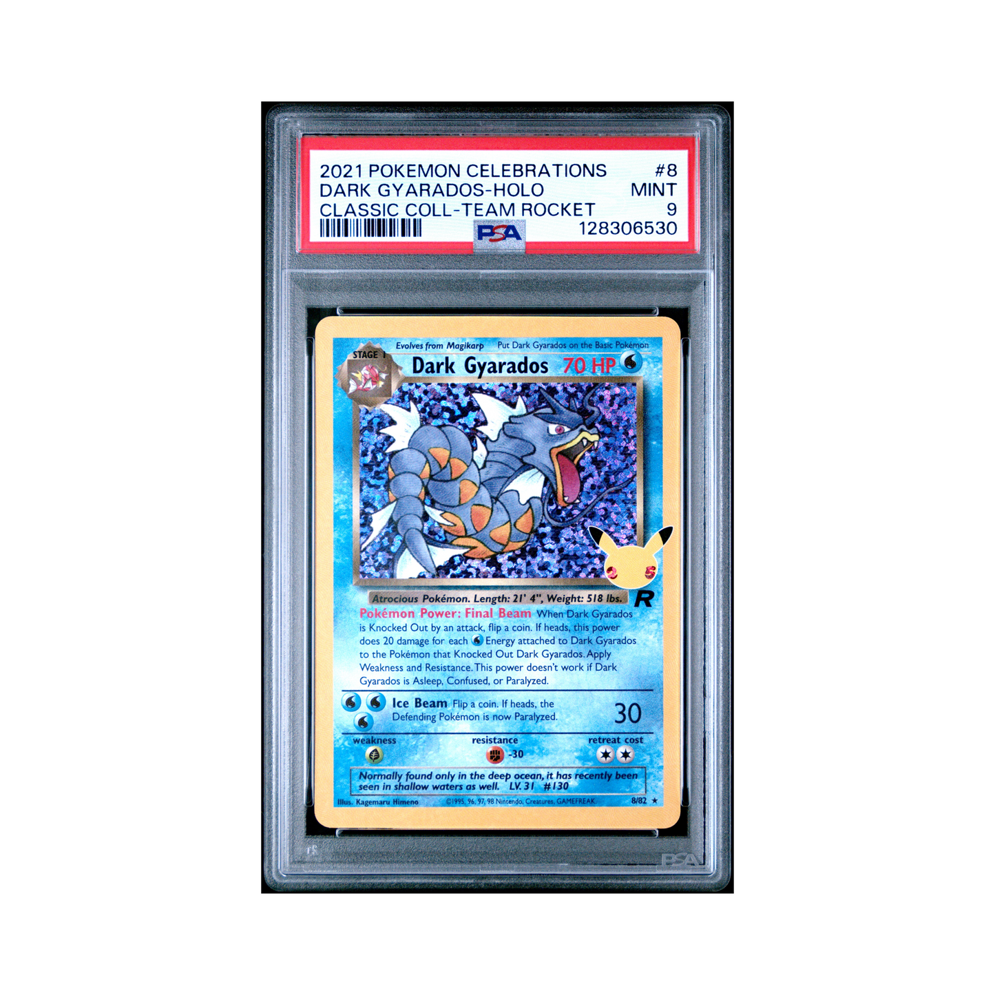 2021 Pokemon Celebrations Classic Collection Dark Gyarados #8 PSA 9