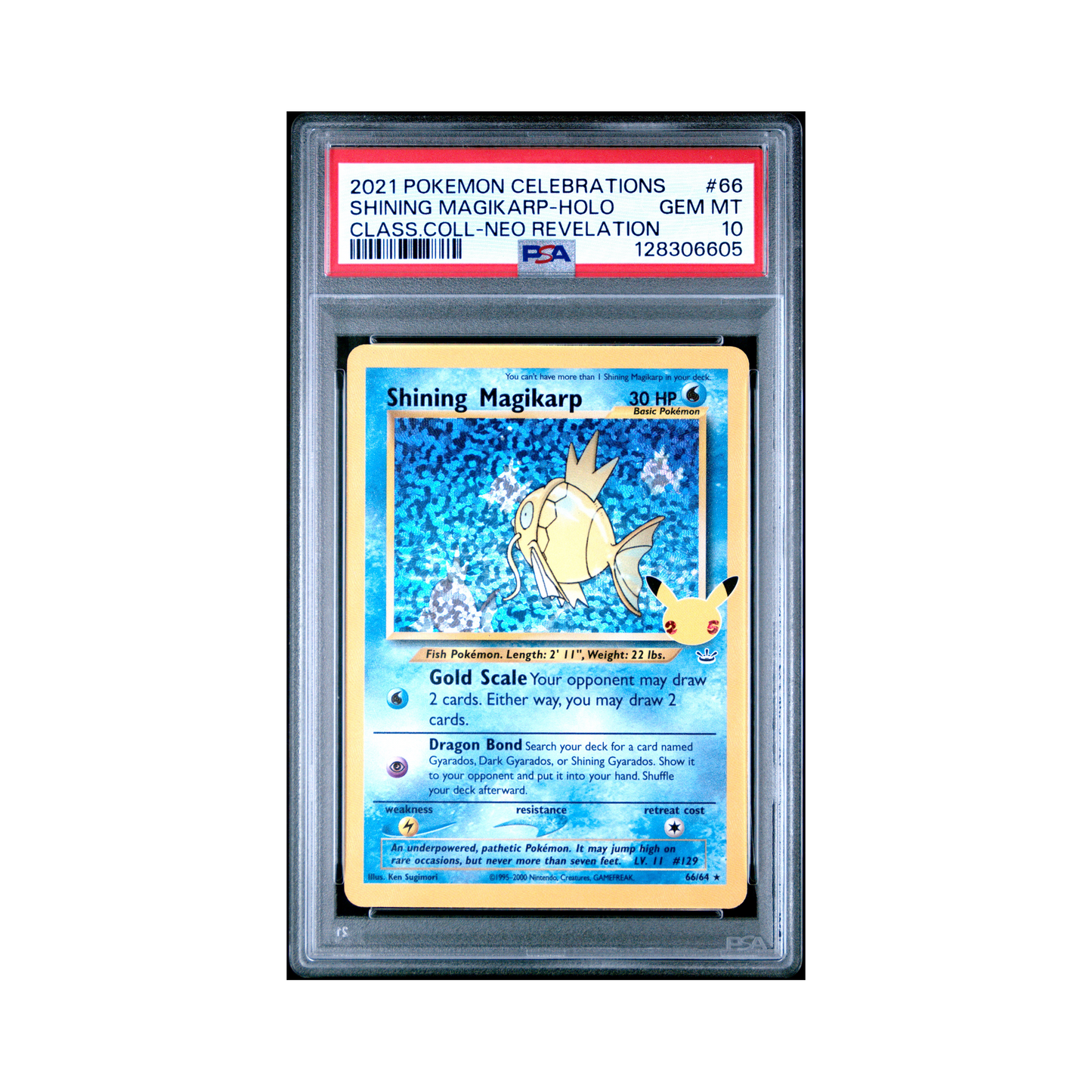 2021 Pokemon Celebrations Classic Collection Shining Magikarp #66 PSA 10