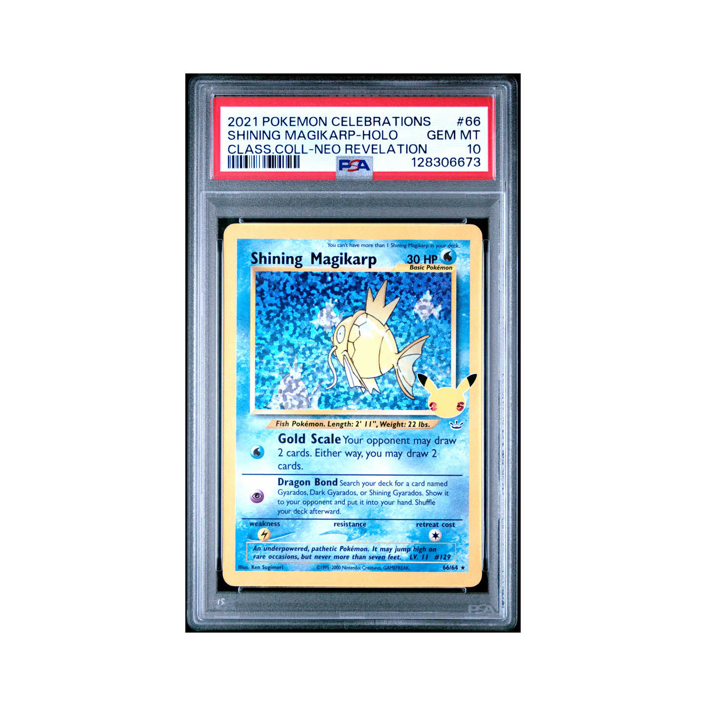 2021 Pokemon Celebrations Classic Collection Shining Magikarp #66 PSA 10