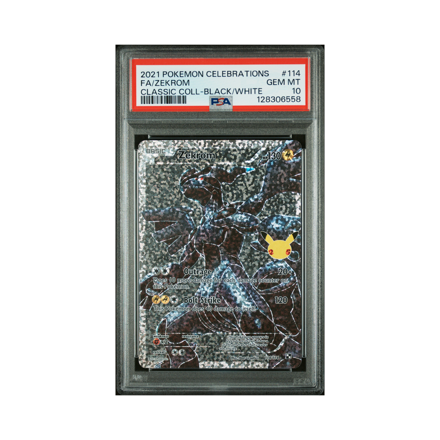 2021 Pokemon Celebrations Classic Collection Zekrom #114 PSA 10