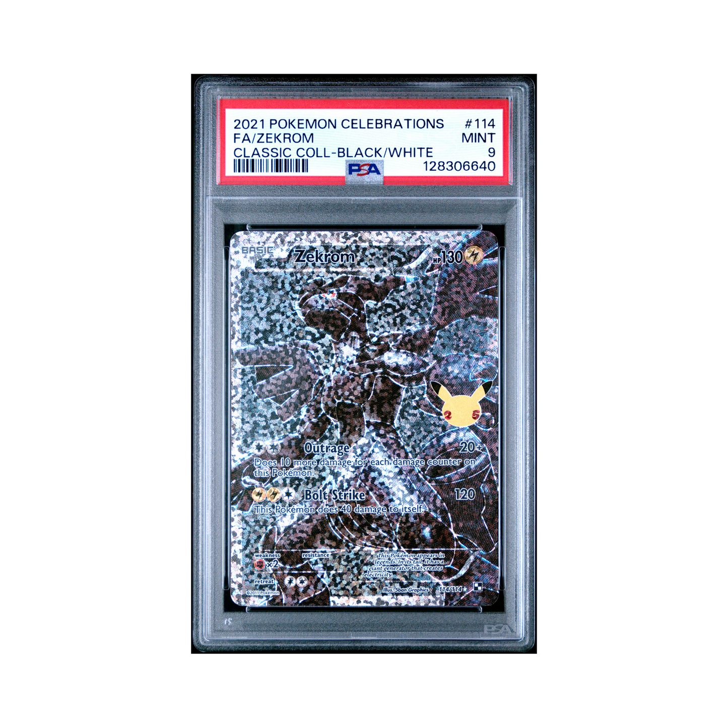 2021 Pokemon Celebrations Classic Collection Zekrom #114 PSA 9